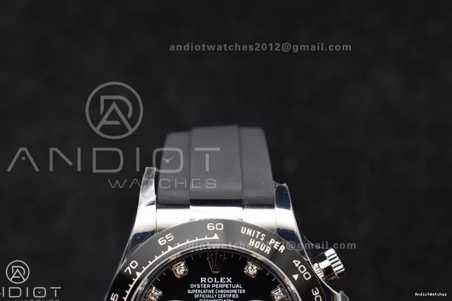 on Edition 116519 Daytona Contemporary Black Dial 768 Best Rubber Oysterflex Strap 1:1 Diamonds SA BTF 0108